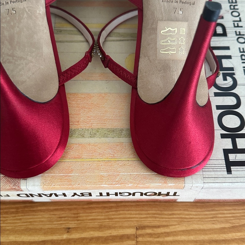 Reformation Satin Heeled Mules - Picture 8 of 8